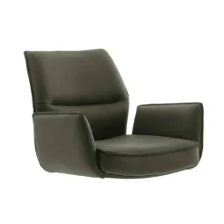 Wohnen Leder-Barstühle mit Armlehnen - Asca (2er Set)