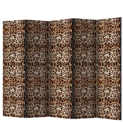 Kinder Wohnen Leinwand Raumteiler mit Leopardenmuster - Castillo