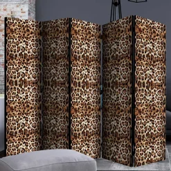 Kinder Wohnen Leinwand Raumteiler mit Leopardenmuster - Castillo