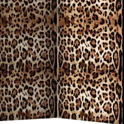 Kinder Wohnen Leinwand Raumteiler mit Leopardenmuster - Castillo