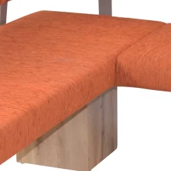 L-Form Eckbank in Orange und Eiche Natur - Cheze^Wohnen Best