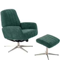 Wohnen Liegesessel & Hocker in Petrol Blau - Arizona (zweiteilig)