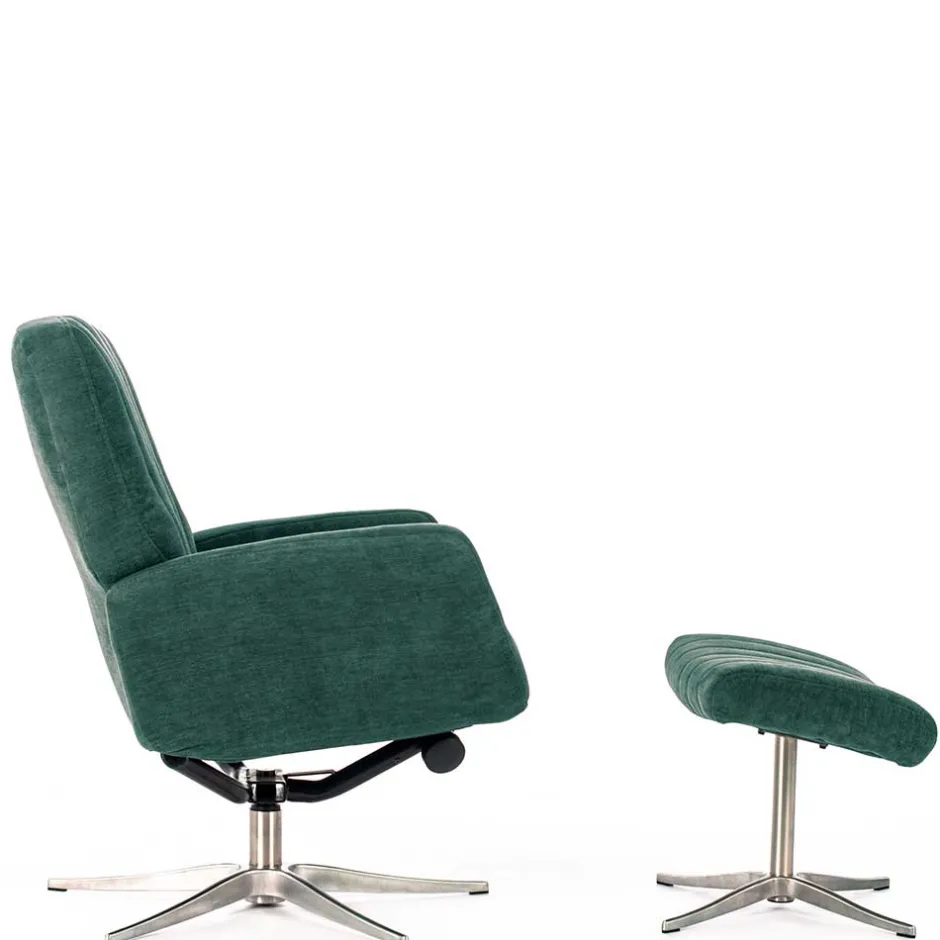 Wohnen Liegesessel & Hocker in Petrol Blau - Arizona (zweiteilig)