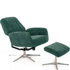 Wohnen Liegesessel & Hocker in Petrol Blau - Arizona (zweiteilig)