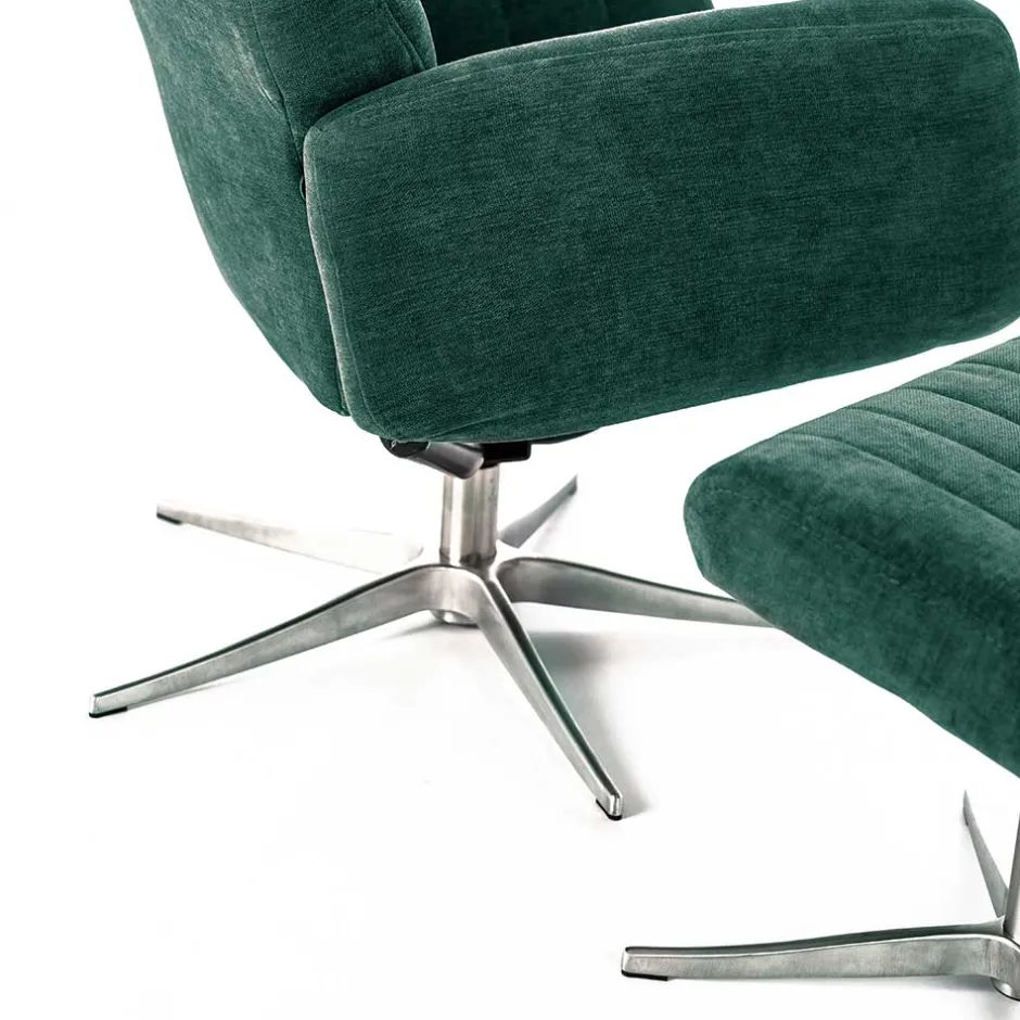 Wohnen Liegesessel & Hocker in Petrol Blau - Arizona (zweiteilig)