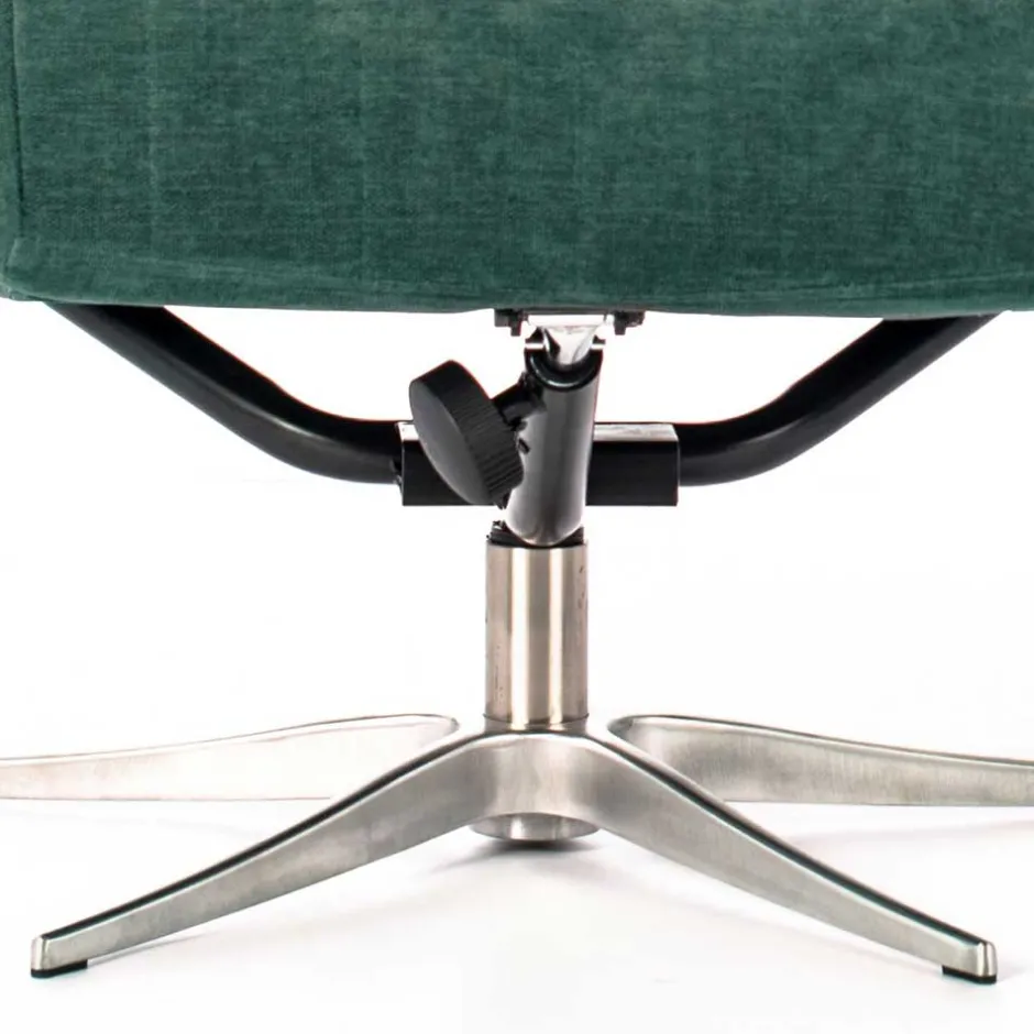 Wohnen Liegesessel & Hocker in Petrol Blau - Arizona (zweiteilig)