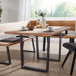 Live Edge Esstisch aus Wildeiche & Stahl - Sympatia^Wohnen Best