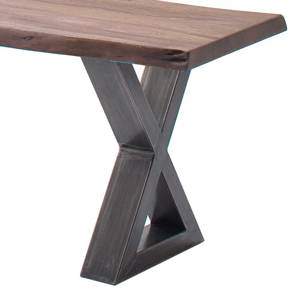 Live Edge Esszimmerbank in Walnuss Braun - Cary^Wohnen Discount