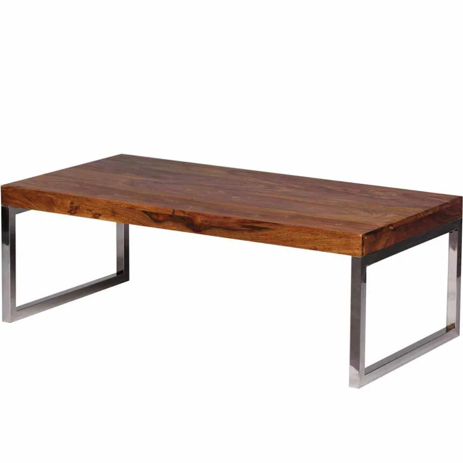 Loft Design Couchtisch Jimena mit Holz und Metall^Wohnen Discount