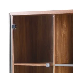 Loft Design Highboard im Eiche dunkel Dekor und Schwarz - Rompira^Wohnen Clearance
