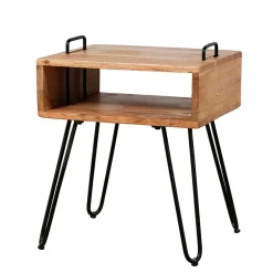 Wohnen Loft Design Nachttisch mit Holz Kasten - Garfagna