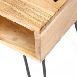 Wohnen Loft Design Nachttisch mit Holz Kasten - Garfagna