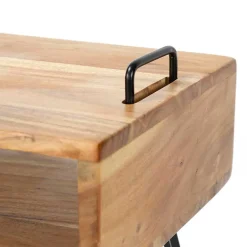 Wohnen Loft Design Nachttisch mit Holz Kasten - Garfagna