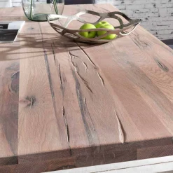 Wohnen Loft Designtisch Deluiga mit Edelstahl Gestell