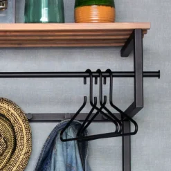 Wohnen Loft Design-Wandgarderobe 76x76x34 cm - Minuto