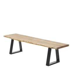 Loft Esszimmer Bank ohne Lehne Dumassa mit Baumkante Akazie^Wohnen Discount