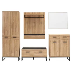 Wohnen Loft Möbel für Flur im Set - Truvisas (fünfteilig)