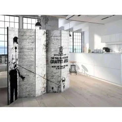Loft Style Paravent mit Graffiti Mauer - Jeanys^Wohnen Best