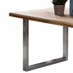 Wohnen Loft Tisch Nestore aus Eiche und Edelstahl