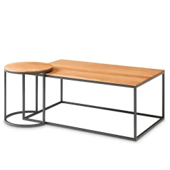 Wohnen Loft Wohnzimmertisch mit Beistelltisch - Larros (zweiteilig)