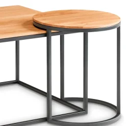 Wohnen Loft Wohnzimmertisch mit Beistelltisch - Larros (zweiteilig)