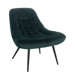 Wohnen Lounge Samtstuhl in Dunkelgrün - Tomjan