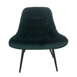 Wohnen Lounge Samtstuhl in Dunkelgrün - Tomjan