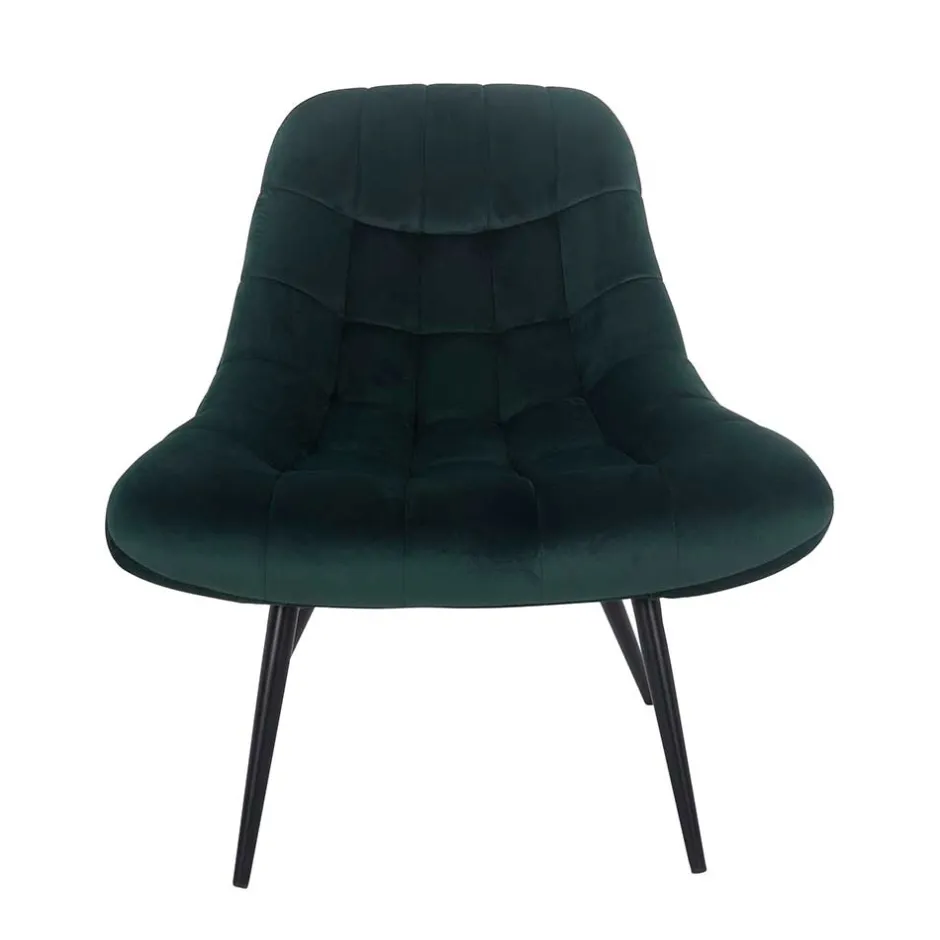 Wohnen Lounge Samtstuhl in Dunkelgrün - Tomjan