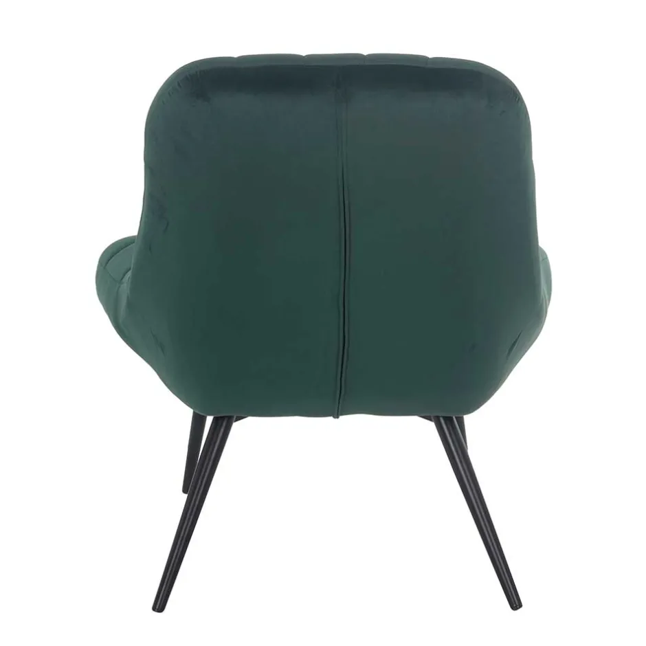 Wohnen Lounge Samtstuhl in Dunkelgrün - Tomjan