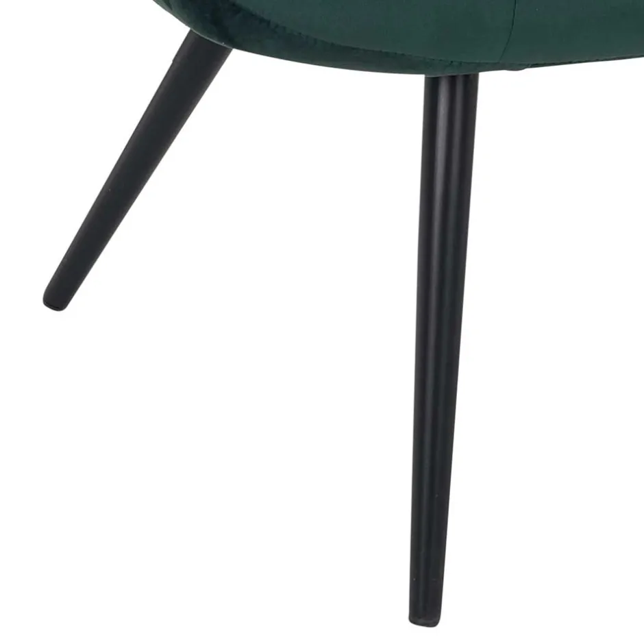 Wohnen Lounge Samtstuhl in Dunkelgrün - Tomjan