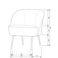 Wohnen Lounge Sessel aus Samt mit floralem Dessin - Rosco