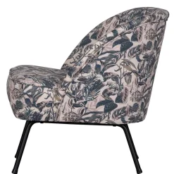 Wohnen Lounge Sessel aus Samt mit floralem Dessin - Rosco