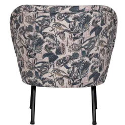 Wohnen Lounge Sessel aus Samt mit floralem Dessin - Rosco