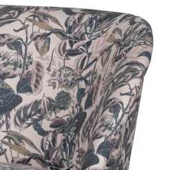 Wohnen Lounge Sessel aus Samt mit floralem Dessin - Rosco
