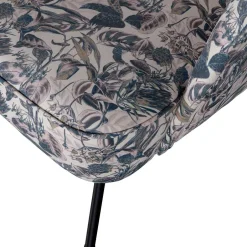 Wohnen Lounge Sessel aus Samt mit floralem Dessin - Rosco