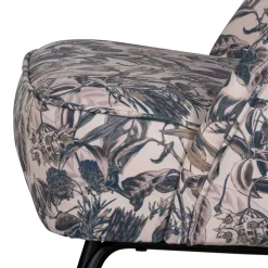 Wohnen Lounge Sessel aus Samt mit floralem Dessin - Rosco