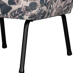 Wohnen Lounge Sessel aus Samt mit floralem Dessin - Rosco