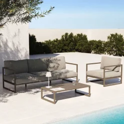 Lounge Sessel in Hellgrau & Dunkelgrün - Turkeni^Wohnen Online