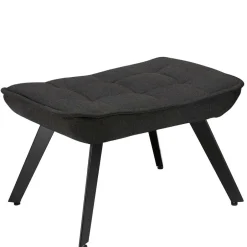 Lounge Sessel mit Hocker in Anthrazit - Mook (zweiteilig)^Wohnen Best