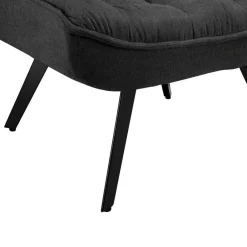 Lounge Sessel mit Hocker in Anthrazit - Mook (zweiteilig)^Wohnen Best