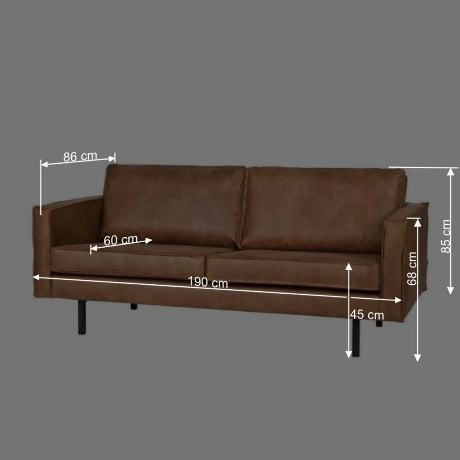 Wohnen Loungecouch Adira in Cognac Braun