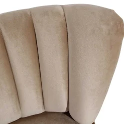 Wohnen Loungesessel in Beige und Buche Natur - Lianzo