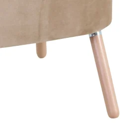 Wohnen Loungesessel in Beige und Buche Natur - Lianzo