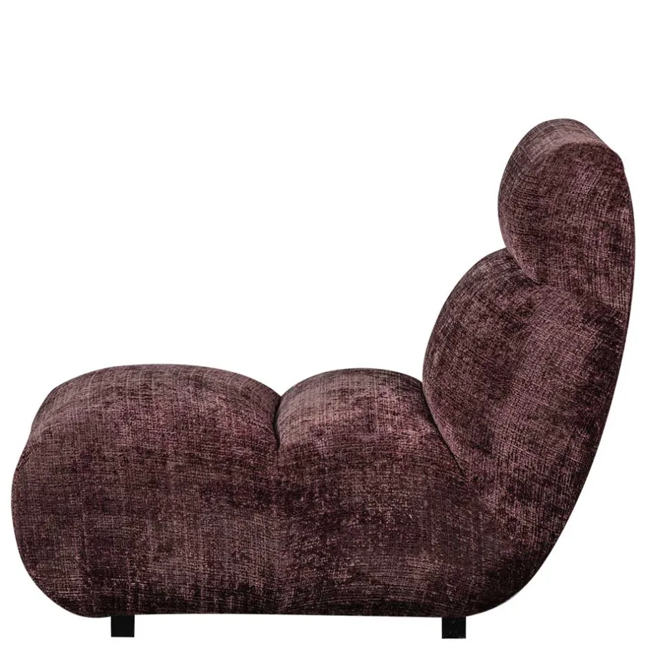 Loungesessel in Violett Chenille - Kavos^Wohnen Outlet