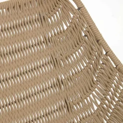 Wohnen Loungestuhl aus Kordelgeflecht in Beige - Abecra (2er Set)