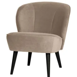 Loungestuhl aus Samt in Khaki - Griffina^Wohnen Best