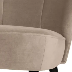 Loungestuhl aus Samt in Khaki - Griffina^Wohnen Best