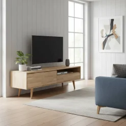 Wohnen Lowboard Grazy aus Eiche teilmassiv