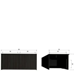 Lowboard in Schwarz Kiefer - Gelvins^Wohnen New