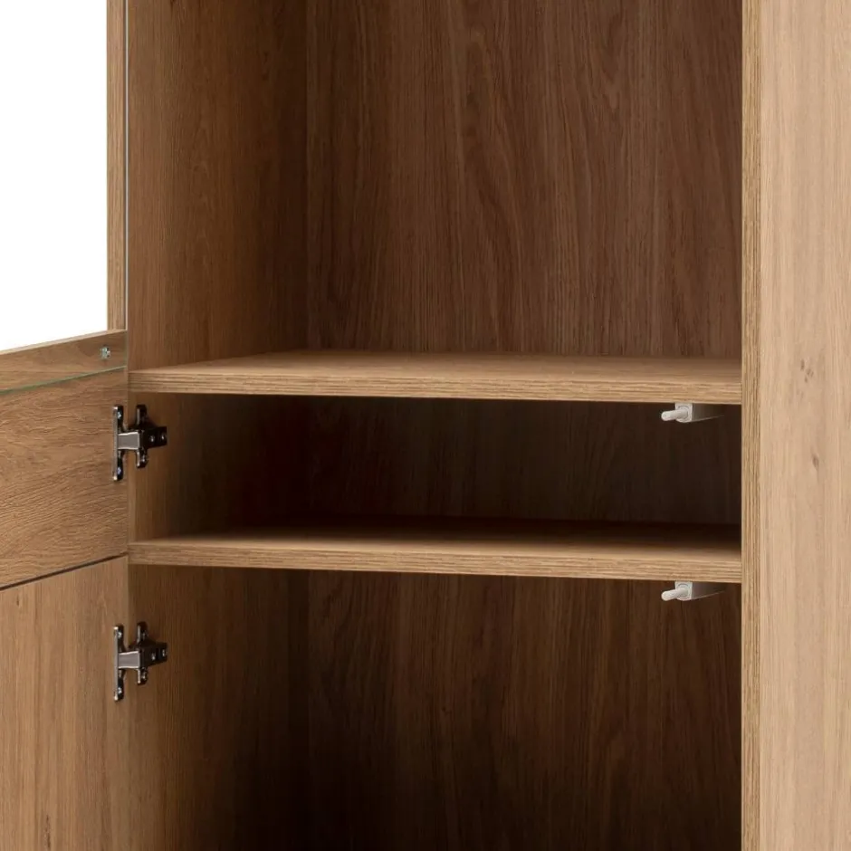 Wohnen Lowboard und Vitrine Set - Jaskin (zweiteilig)